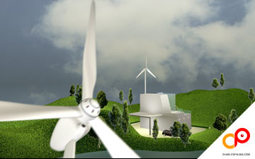 3D environment design: futuristic house