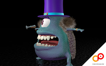 3D cartoon creature